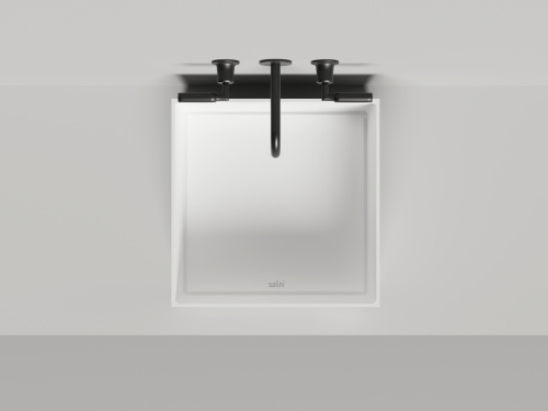 Раковина из искусственного камня S-Stone Salini ARMONIA 130522TM 50х50 накладная цвет белый 1 отверстие под смеситель - фото 4